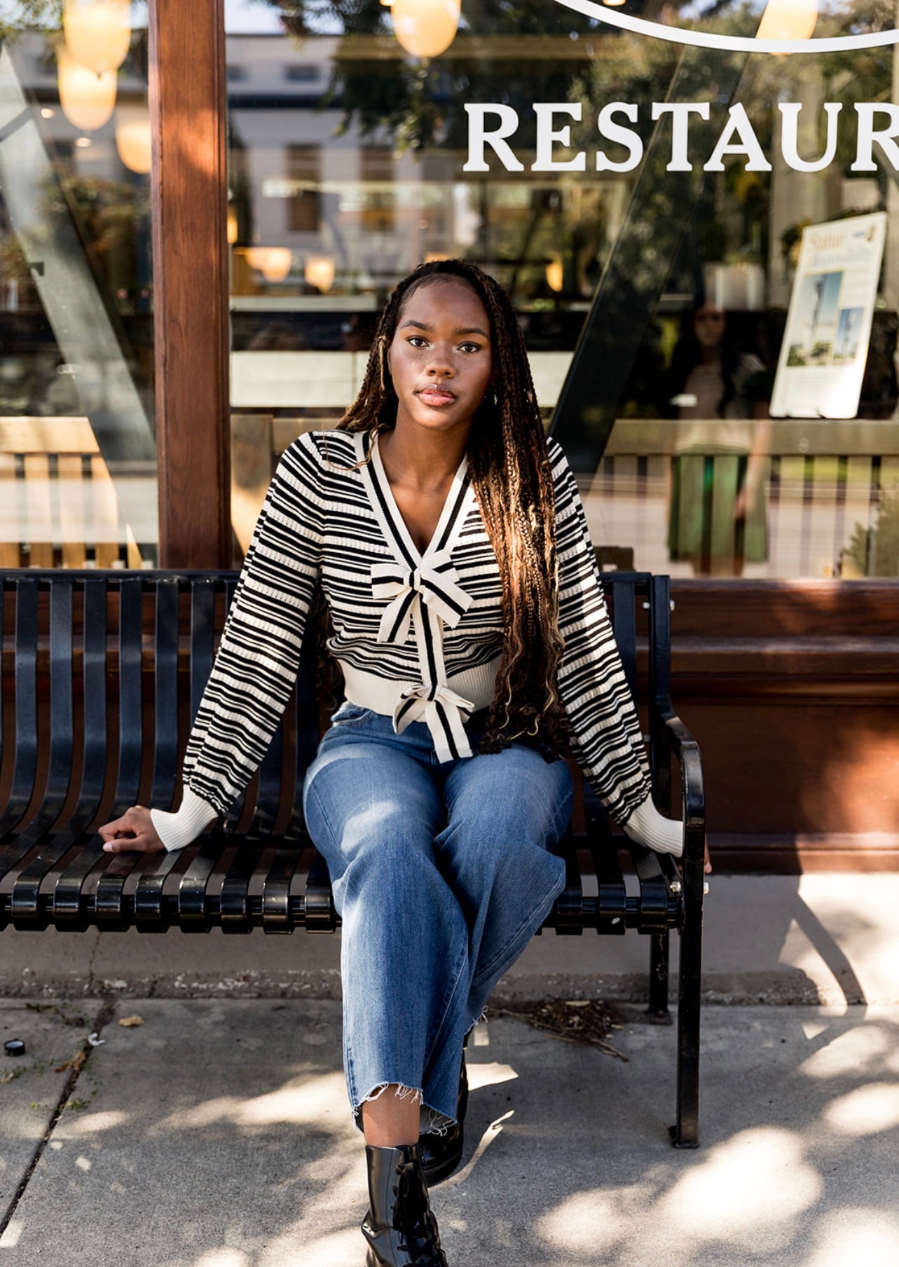 Betty Double Bow Knit Sweater