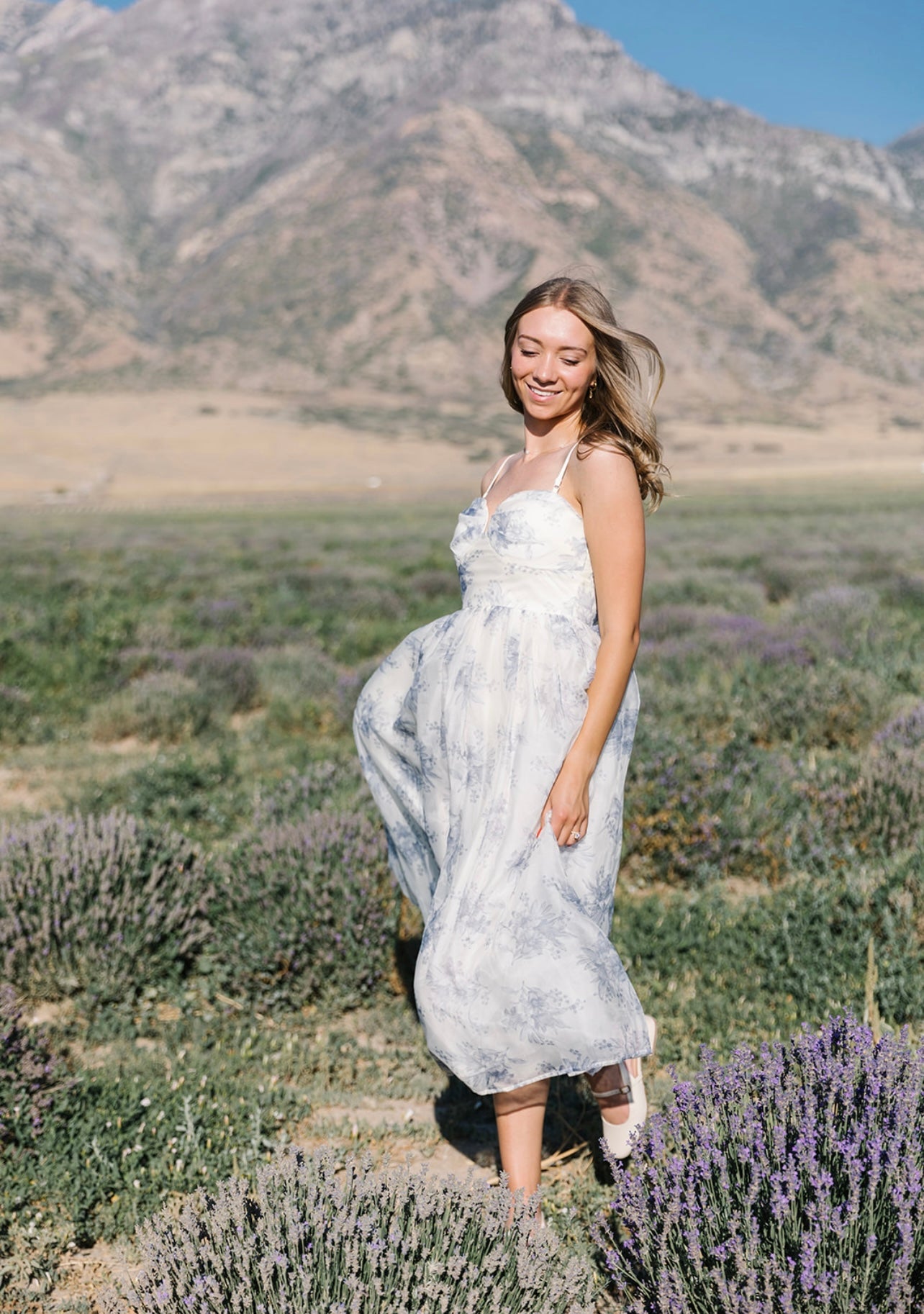 Remember The Night Blue Floral Maxi Dress