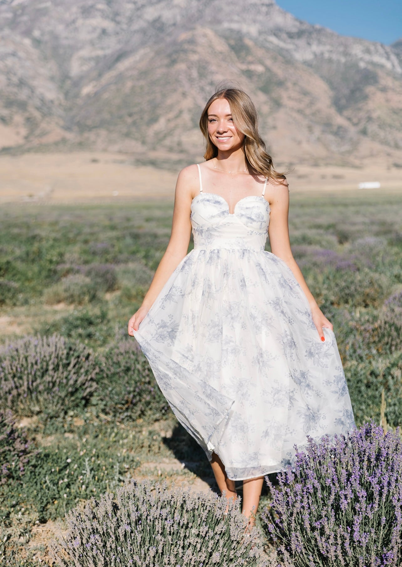 Remember The Night Blue Floral Maxi Dress