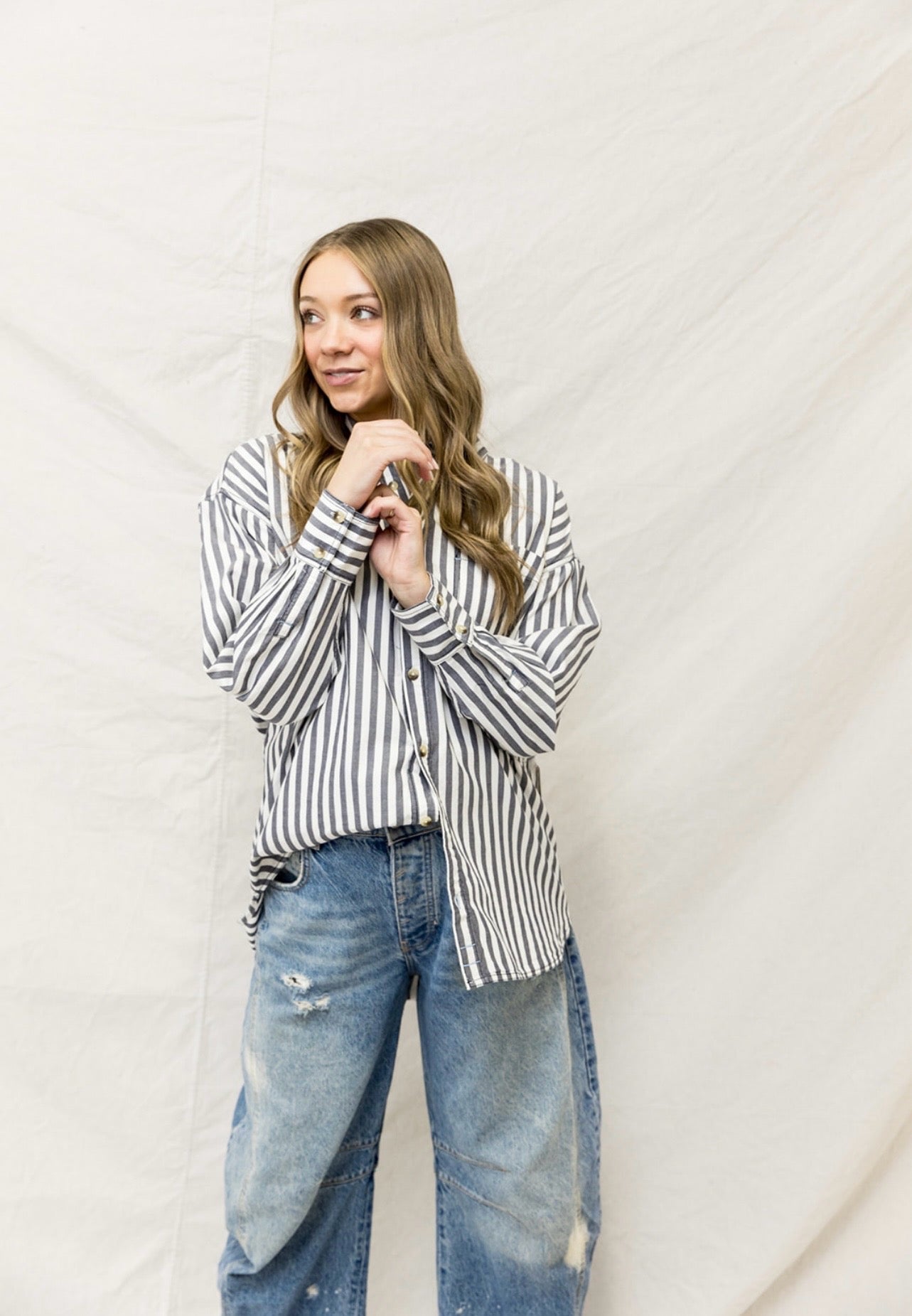 Free People Freddie Button Down Shirt