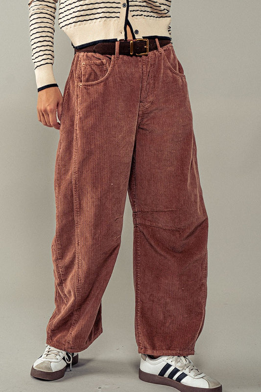 Corduroy Barrel Jeans
