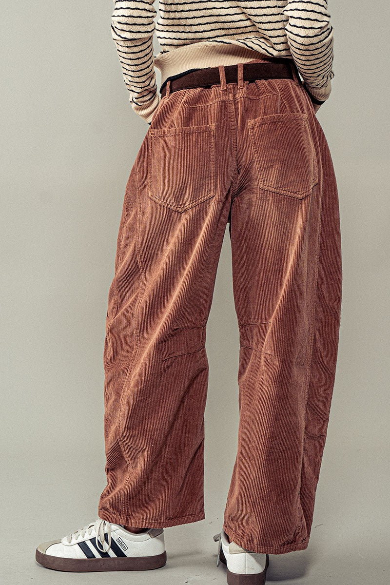 Corduroy Barrel Jeans