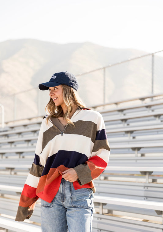 Free People Coastal Stripe Pullover
