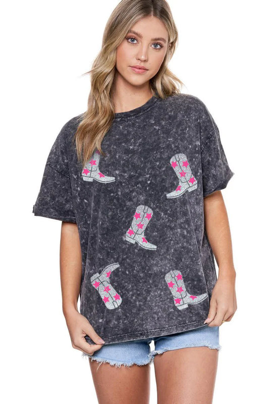 Lets Go Girls Boot Graphic Tee