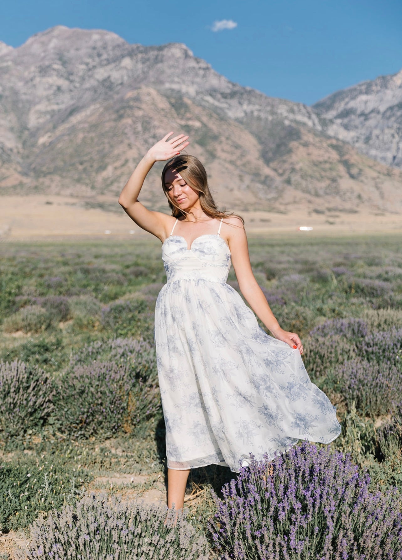 Remember The Night Blue Floral Maxi Dress