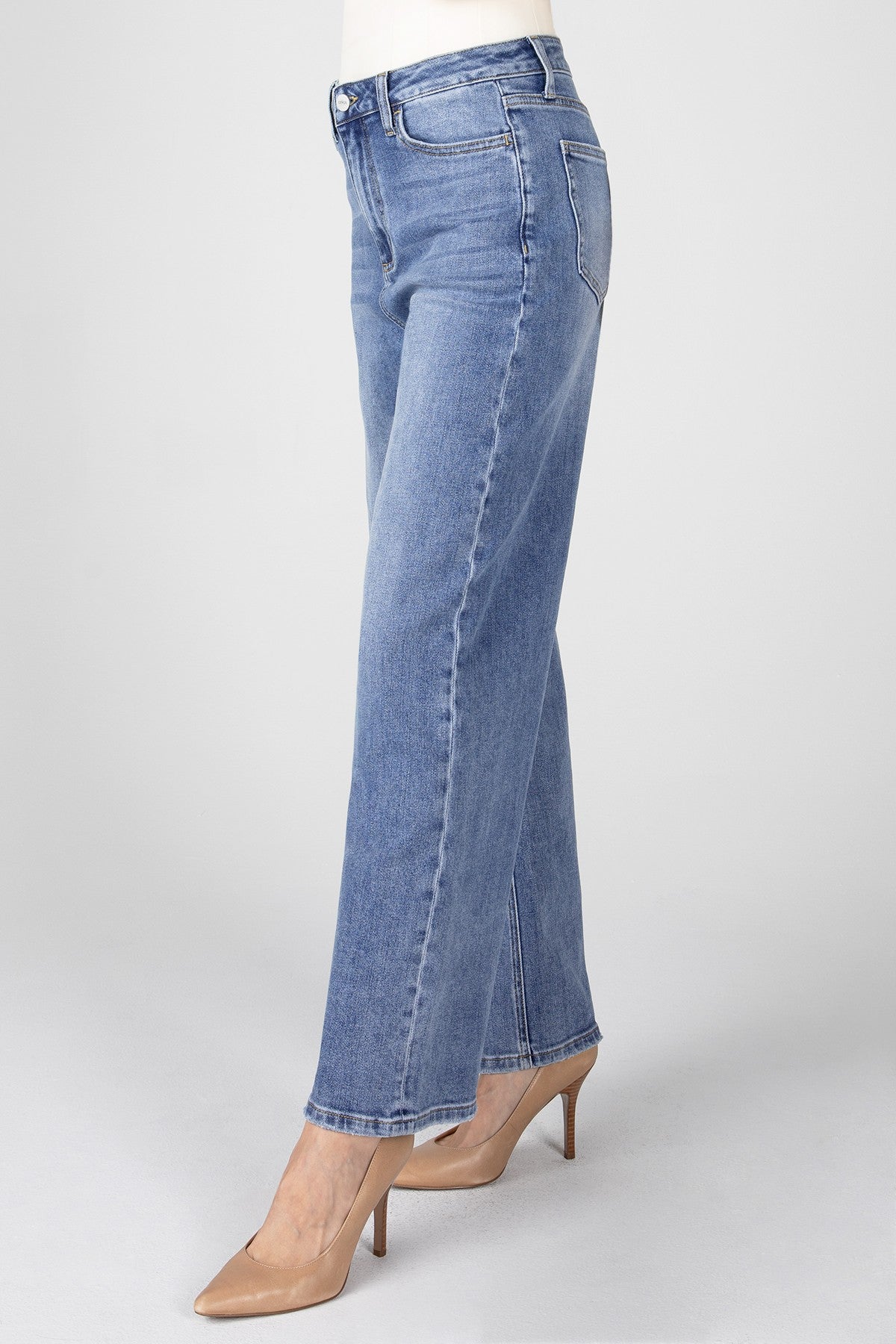 Emily Super High Rise Wide Leg Denim Pants