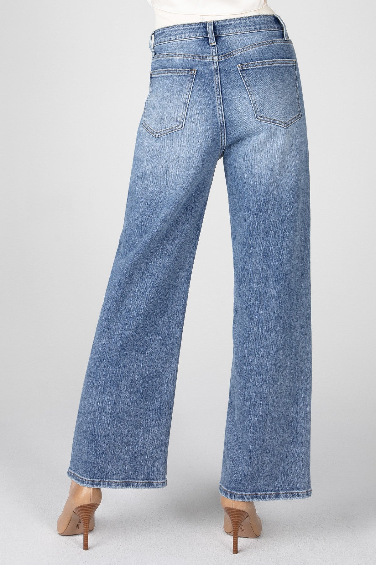 Emily Super High Rise Wide Leg Denim Pants