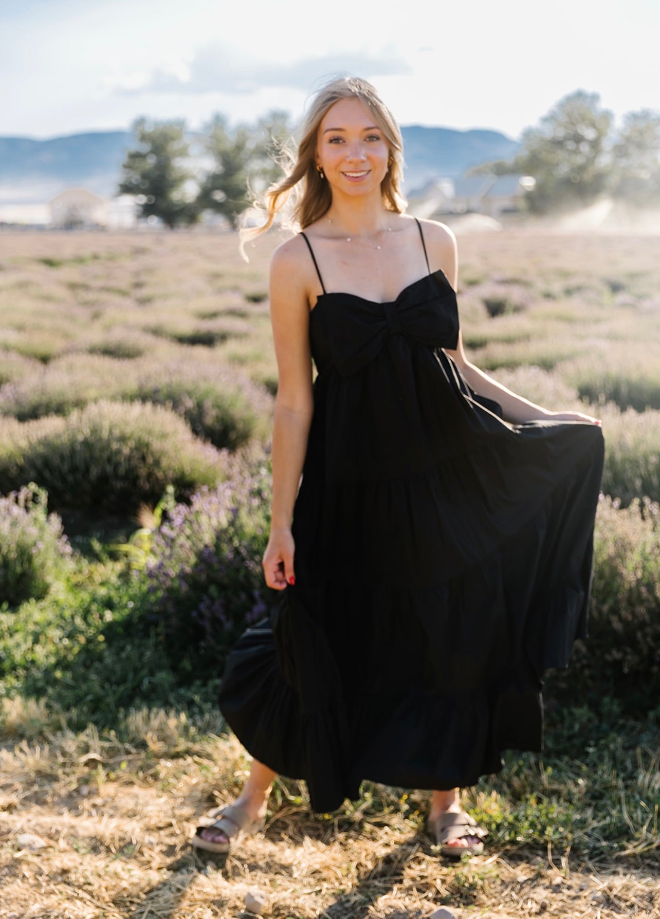 Clara Bow Solid Maxi Dress