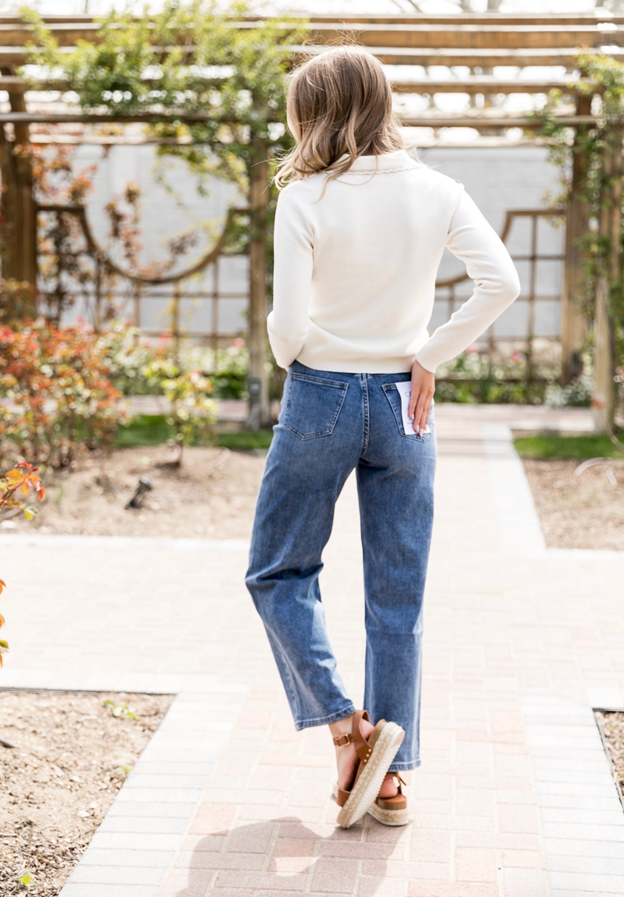 Emily Super High Rise Wide Leg Denim Pants