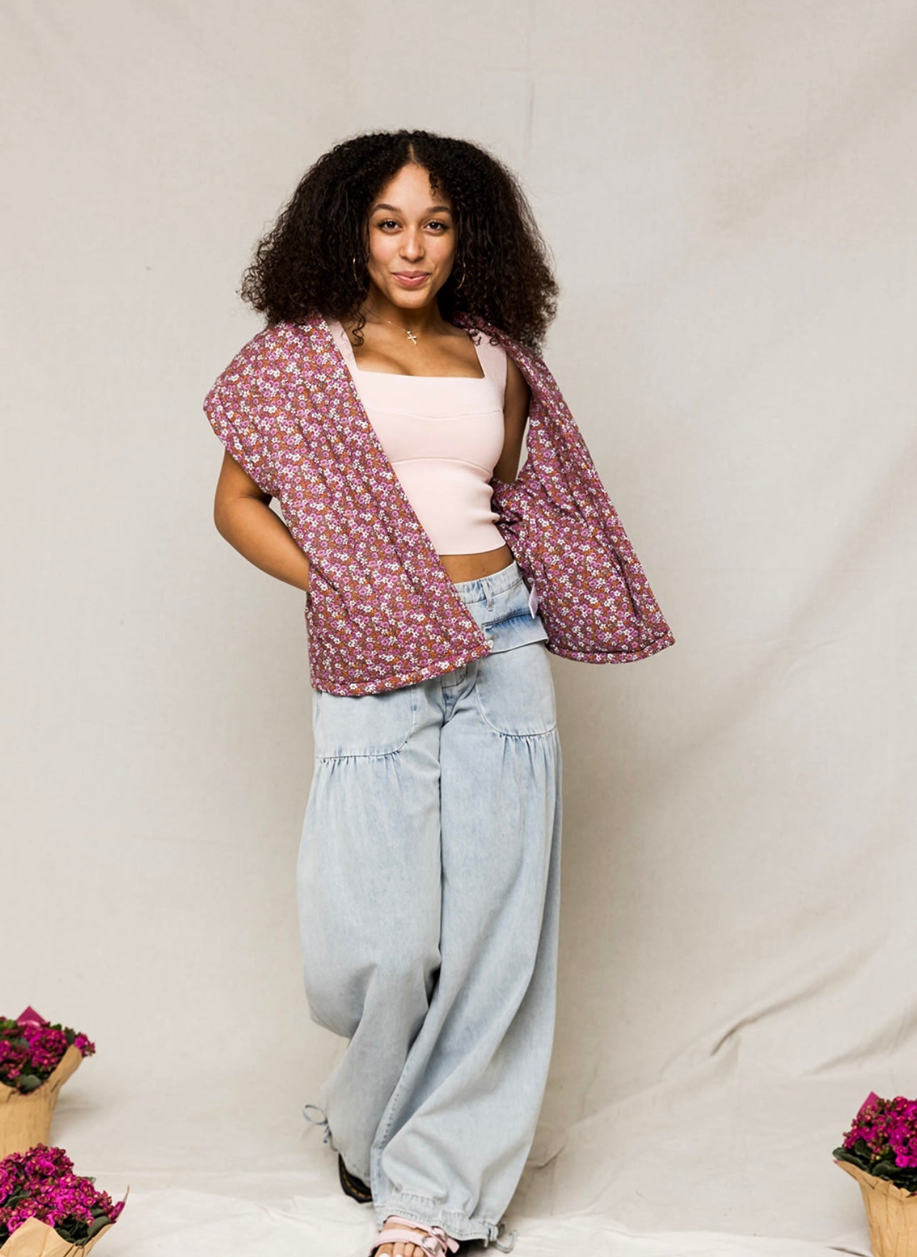 Gabby Quilted Floral Vest