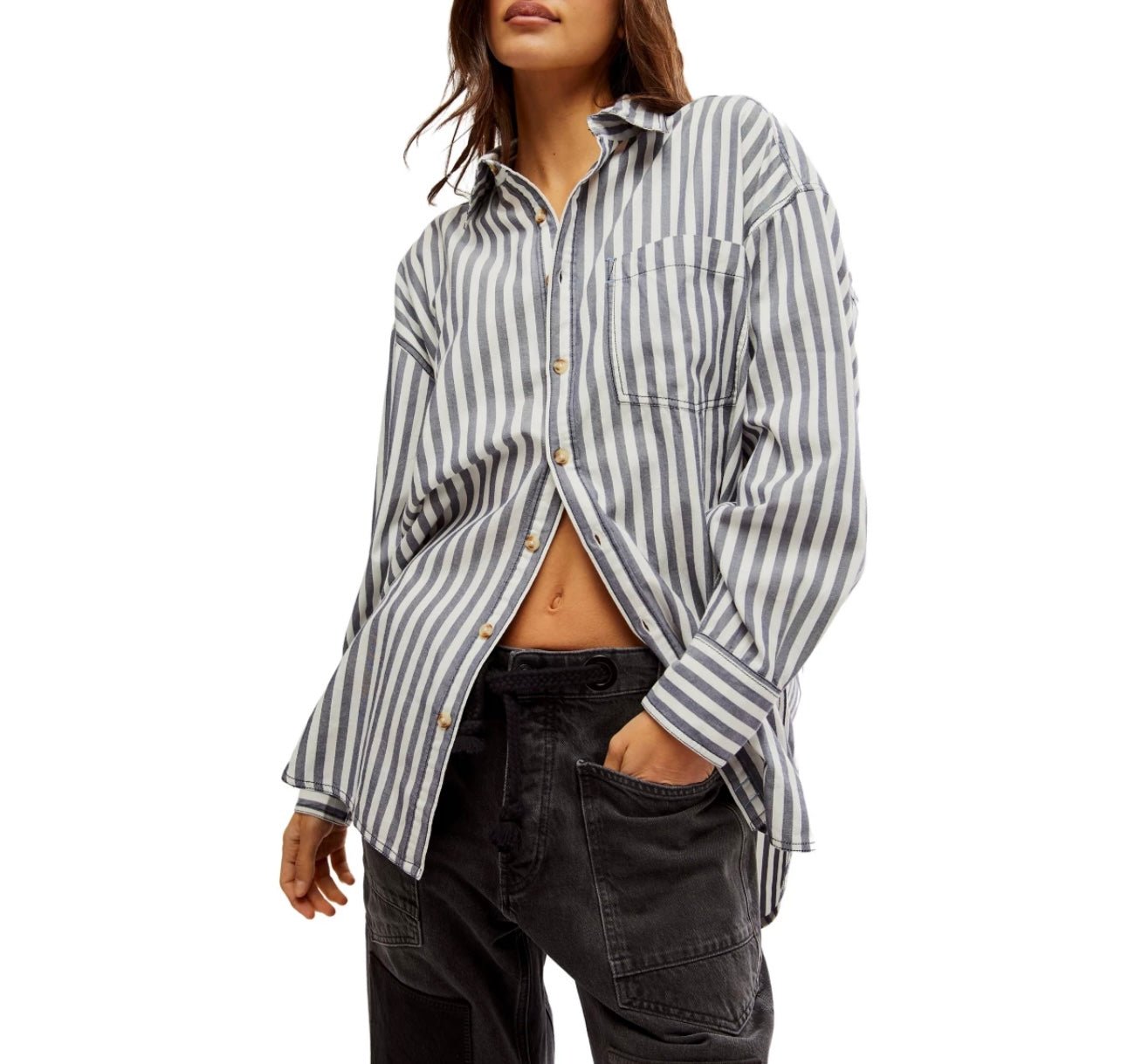 Free People Freddie Button Down Shirt