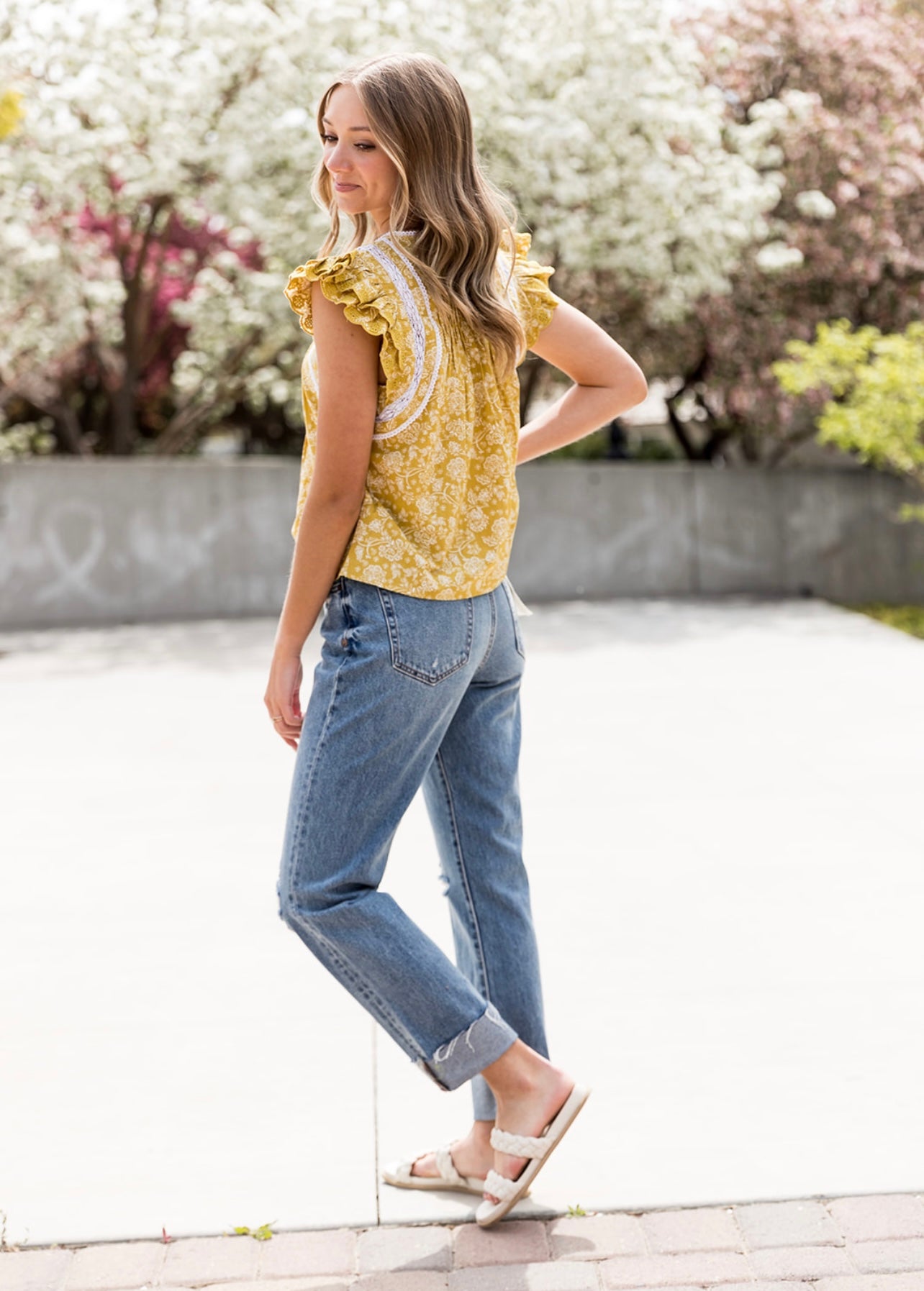 Bailey High Rise Slim Boyfriend With Cuff Denim