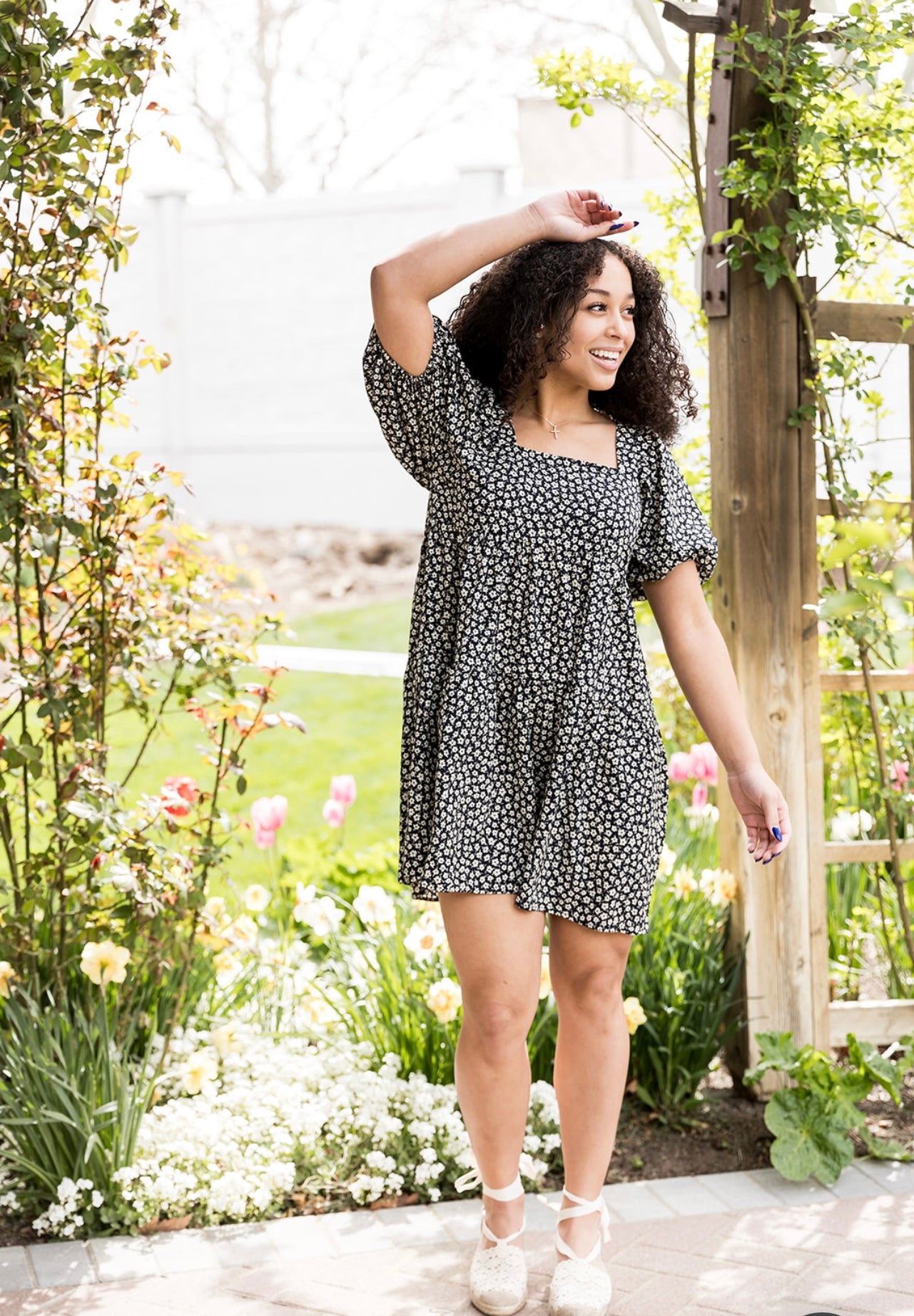 Bella Floral Tiered Babydoll Dress