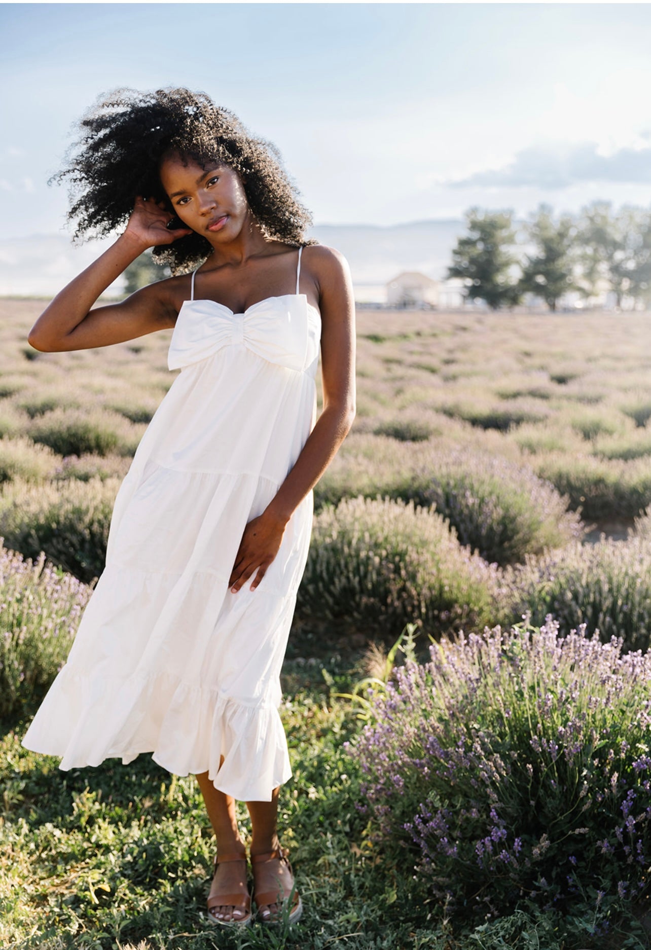 Clara Bow Solid Maxi Dress