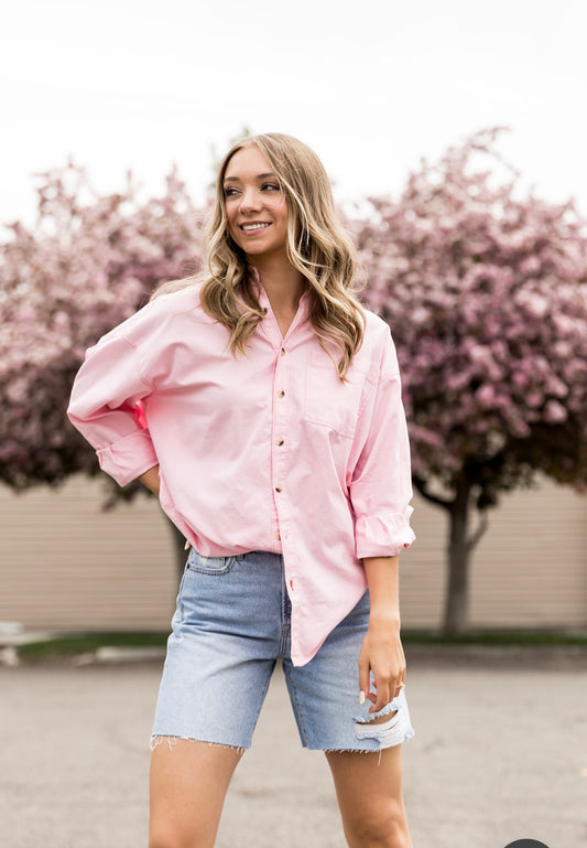 Free People Freddie Button Down Shirt