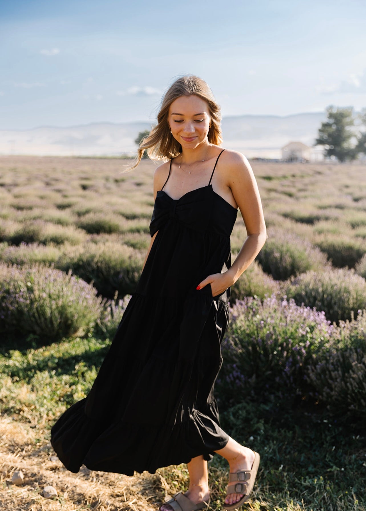 Clara Bow Solid Maxi Dress