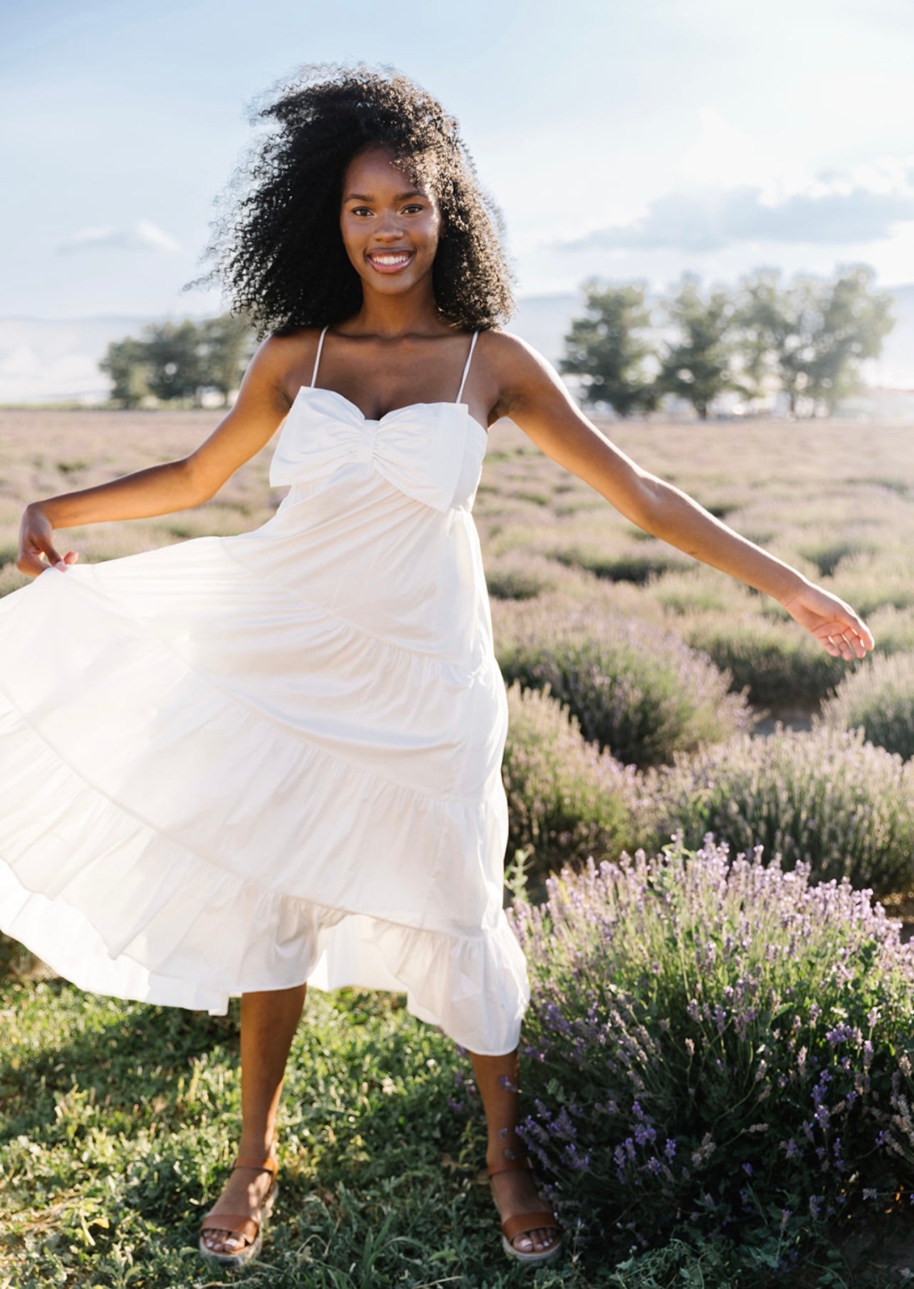 Clara Bow Solid Maxi Dress