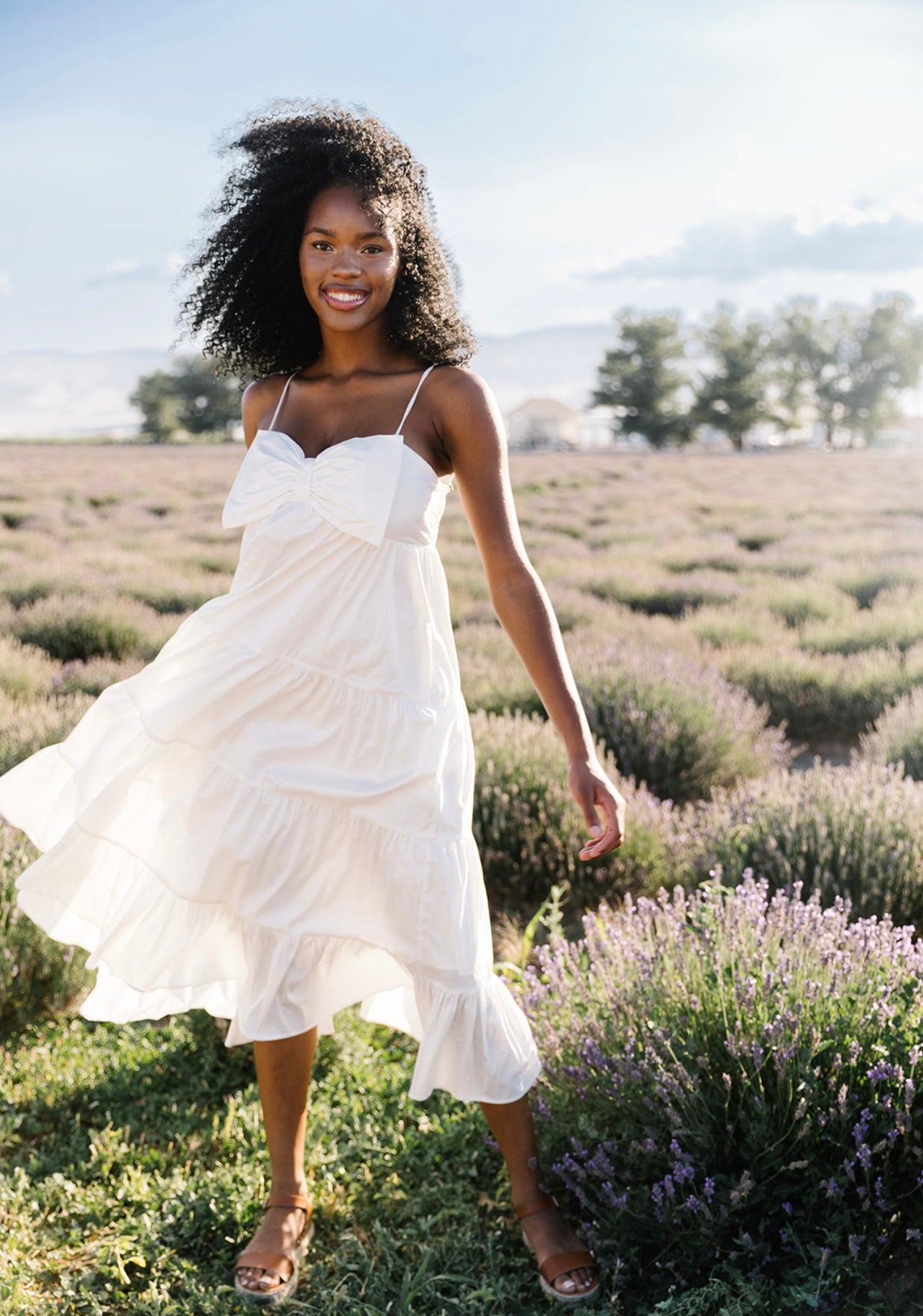 Clara Bow Solid Maxi Dress