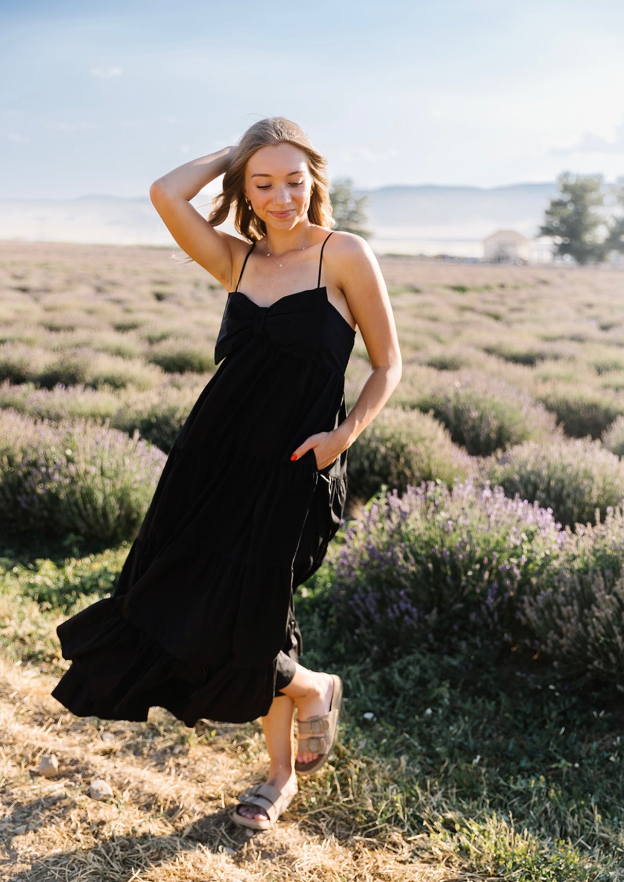 Clara Bow Solid Maxi Dress