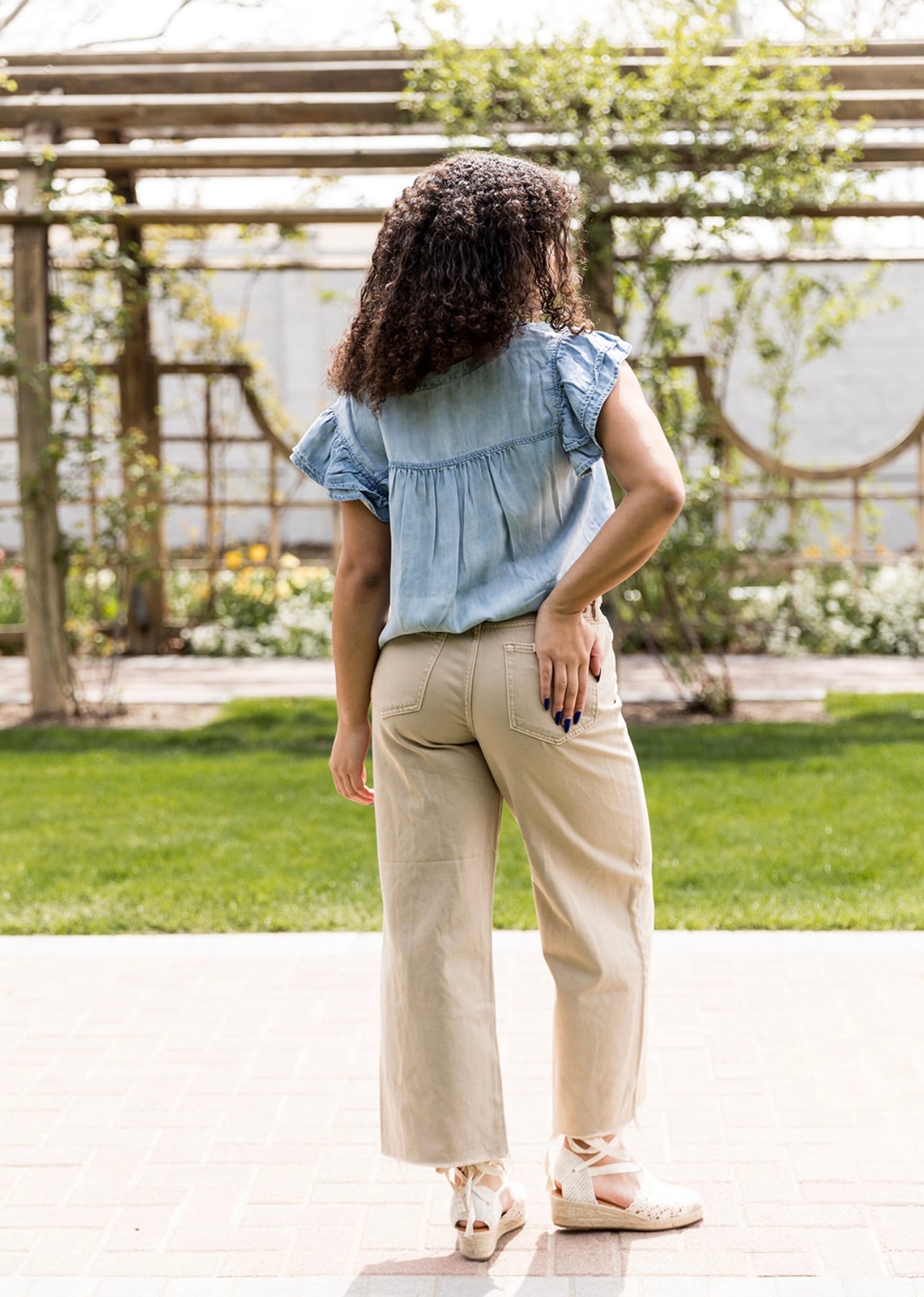 Nori High Waisted Wide Leg Denim Pants
