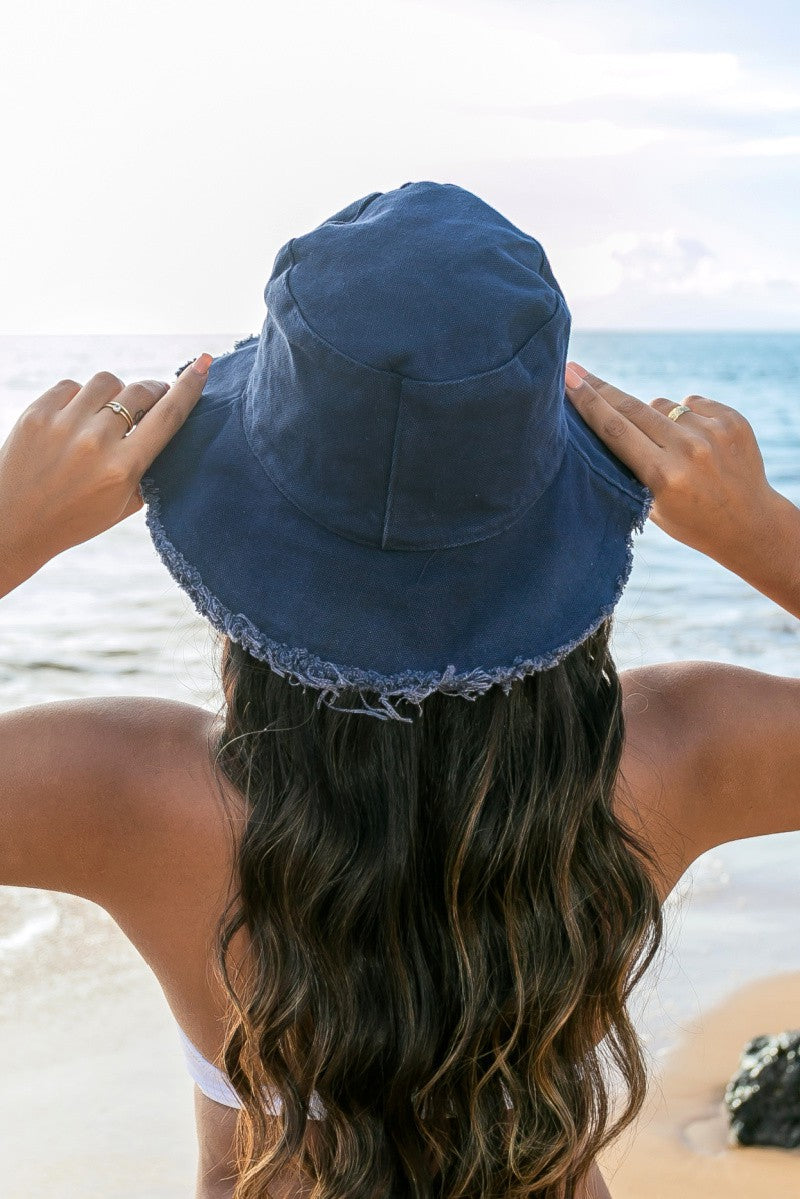 Sunny Day Frayed Edge Bucket Hat