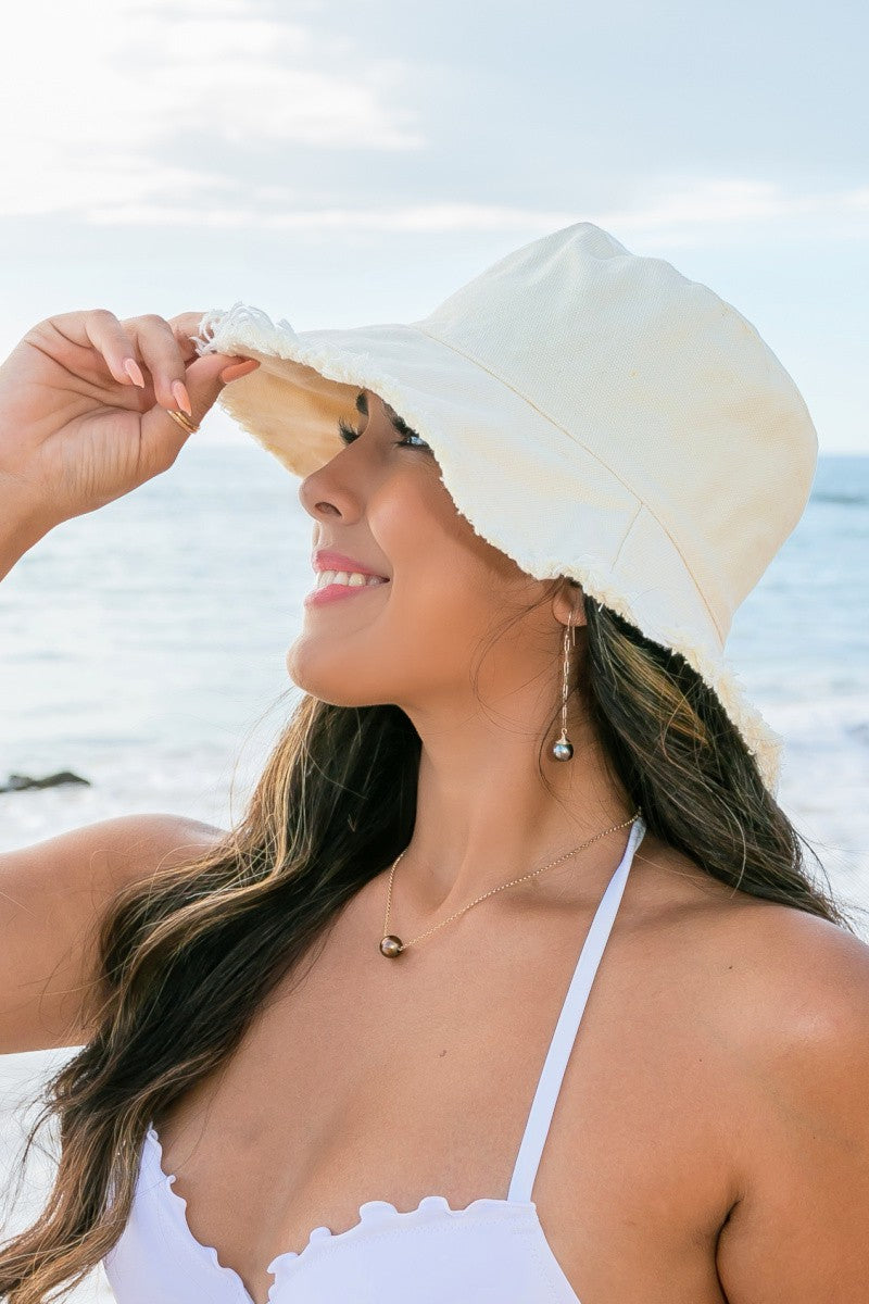 Sunny Day Frayed Edge Bucket Hat