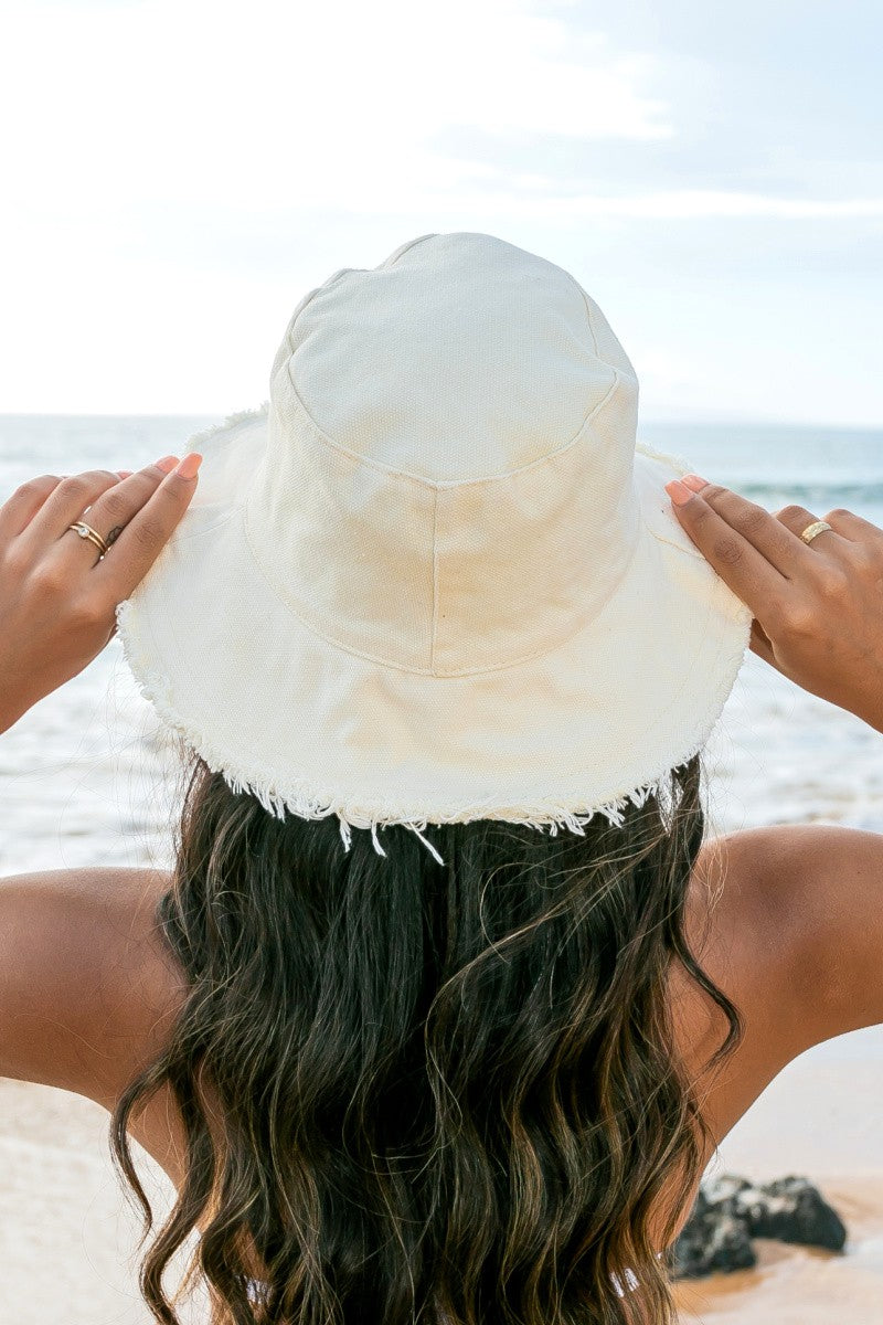 Sunny Day Frayed Edge Bucket Hat