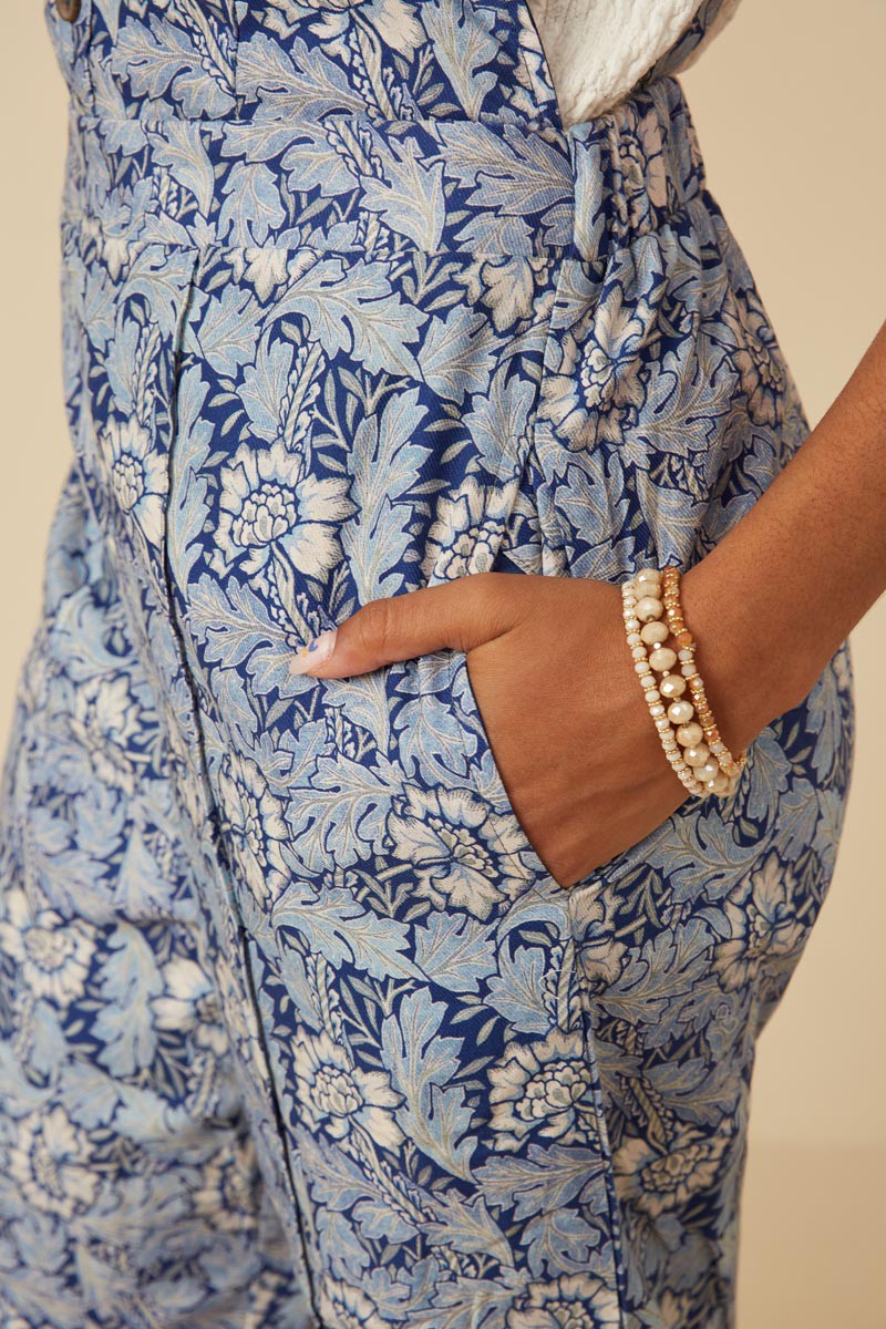 Jump Into Style Textured Floral Jumpsuit