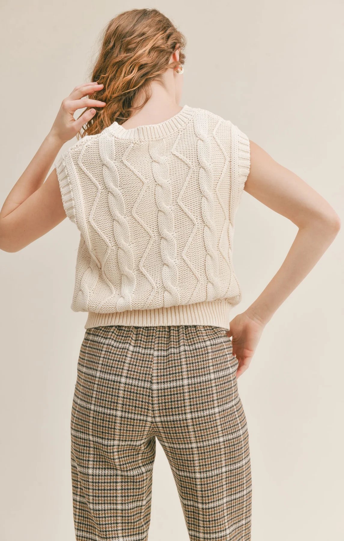 Ken Cable Knit Sweater Vest