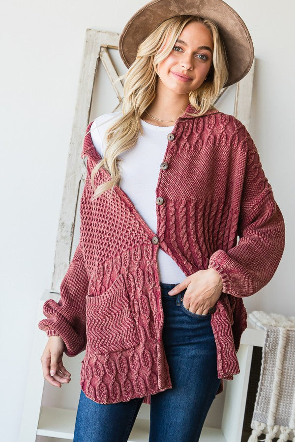 Mariah Mineral Washed Cardigan