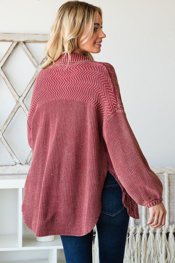 Mariah Mineral Washed Cardigan