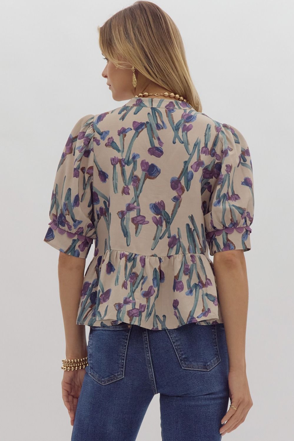 Mia Short Sleeve Rick Rack Detailed top