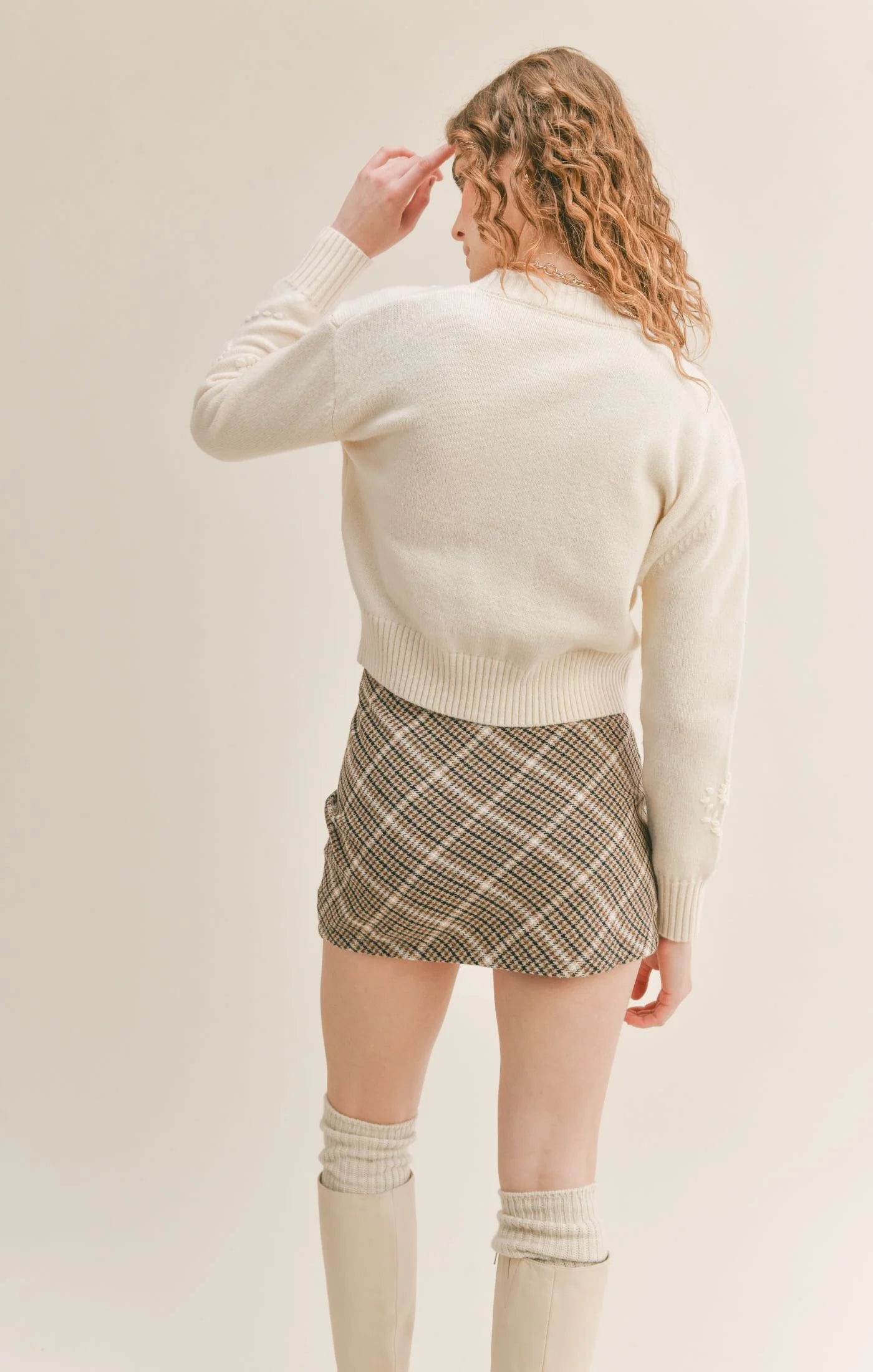 Autumn Days Embroidered Flower Cardigan