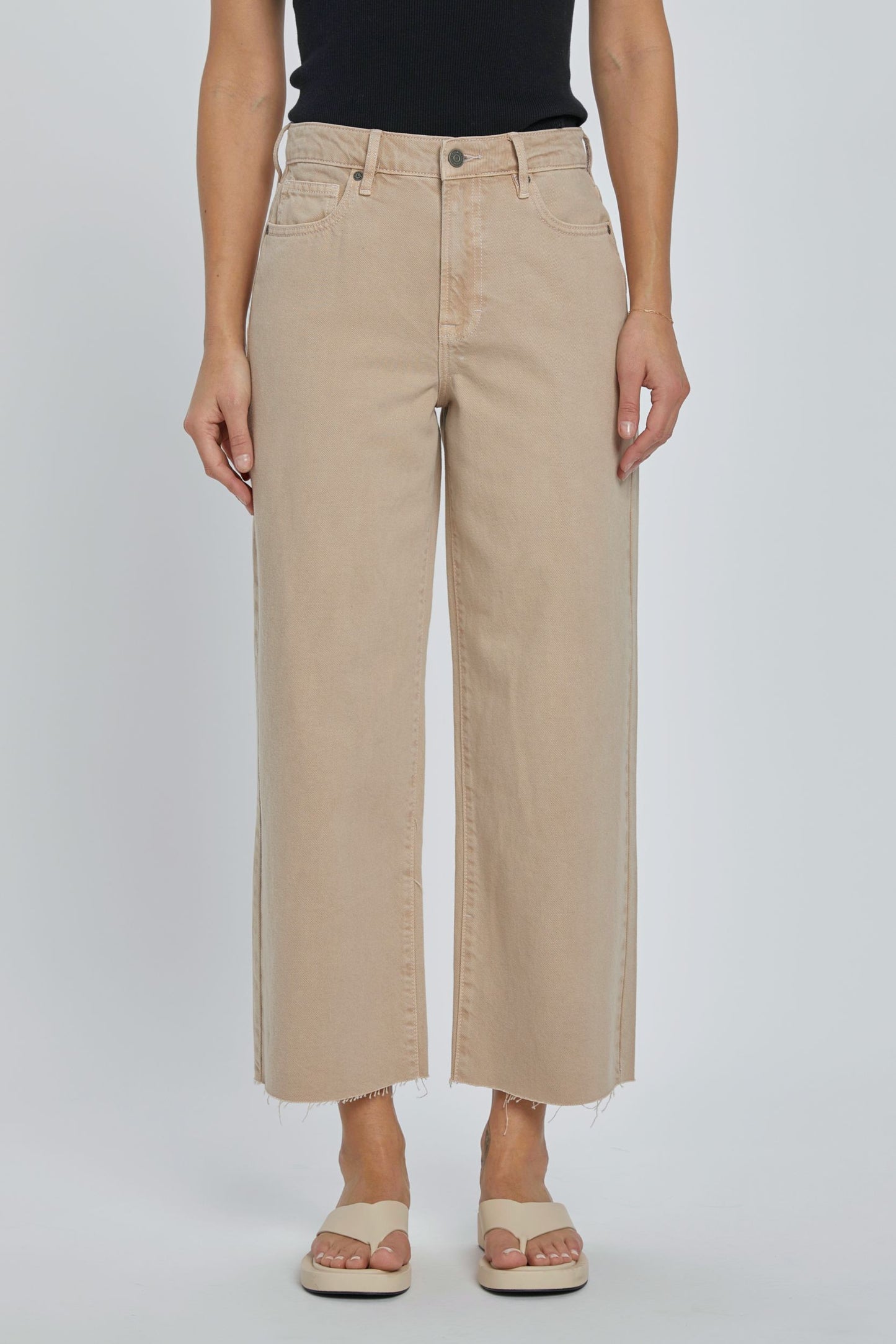 Nori High Waisted Wide Leg Denim Pants