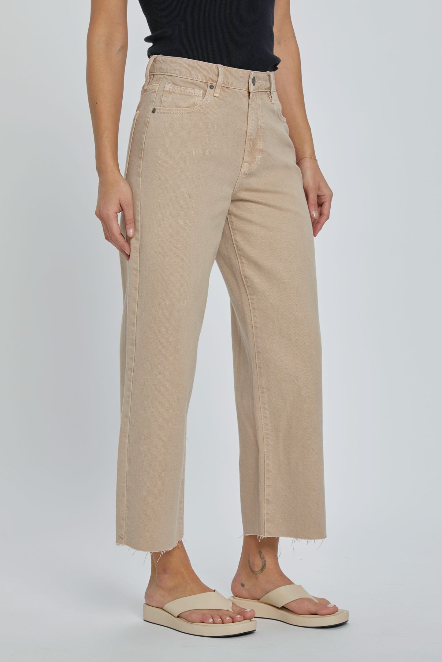Nori High Waisted Wide Leg Denim Pants