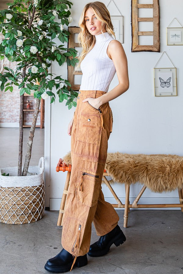 Ollie Mineral Washed Cargo Pants