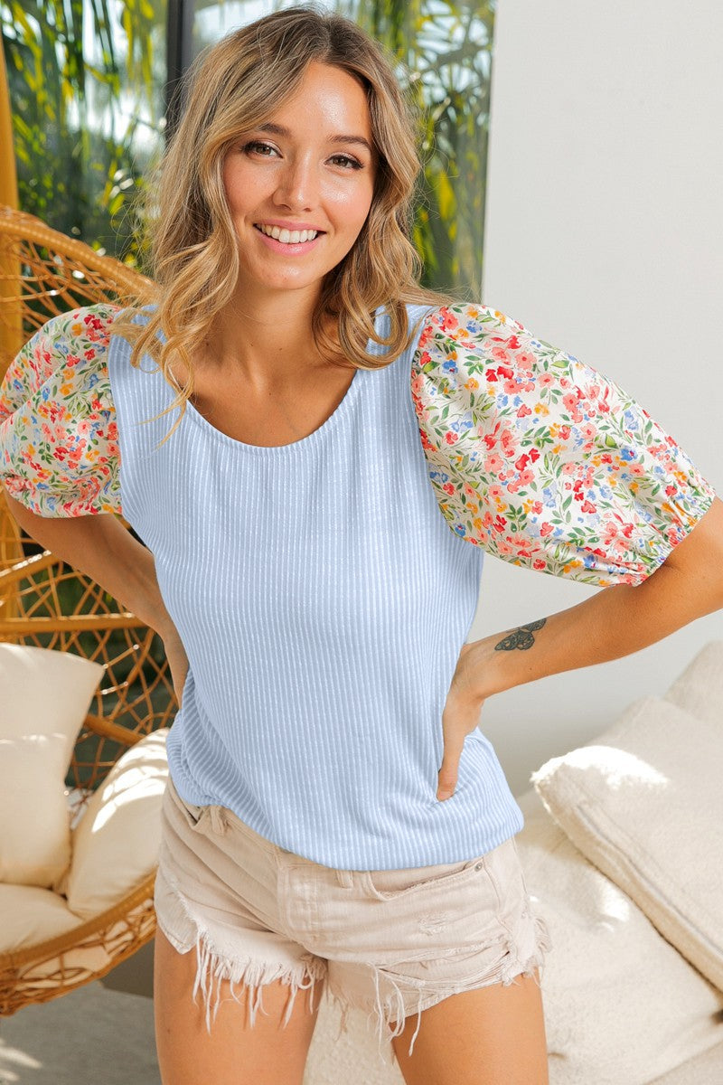 Sunday Stroll Floral Poplin Top