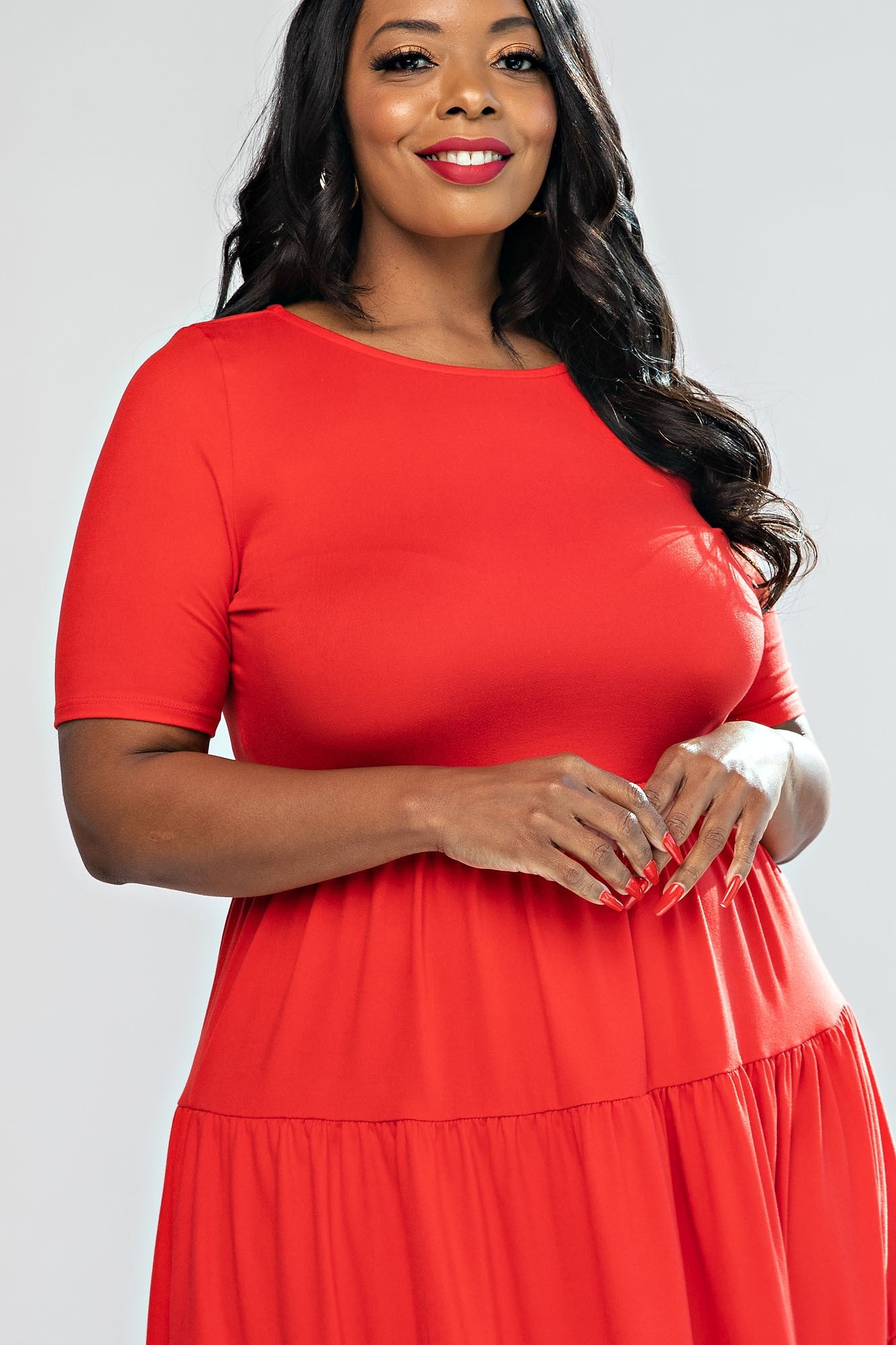 Caitlyn Tiered Midi Dress