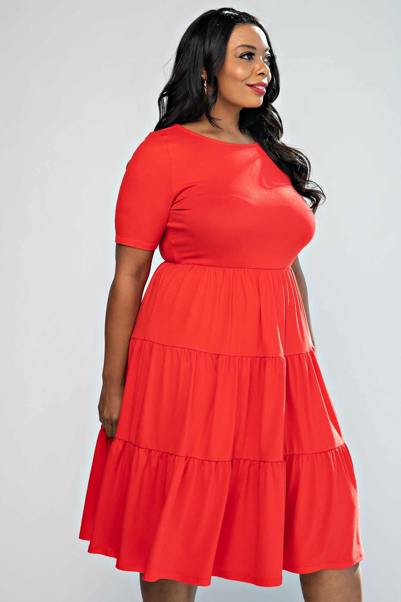 Caitlyn Tiered Midi Dress