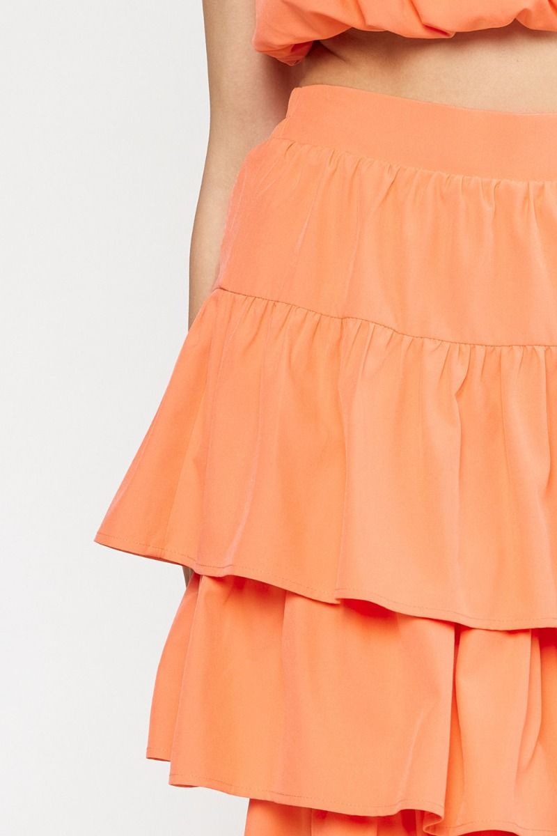 All Ruffled Up Tiered Maxi Skirt