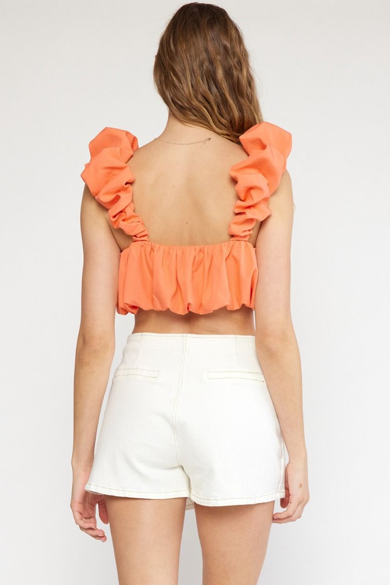 All Ruffled Up Bubble Hem Top