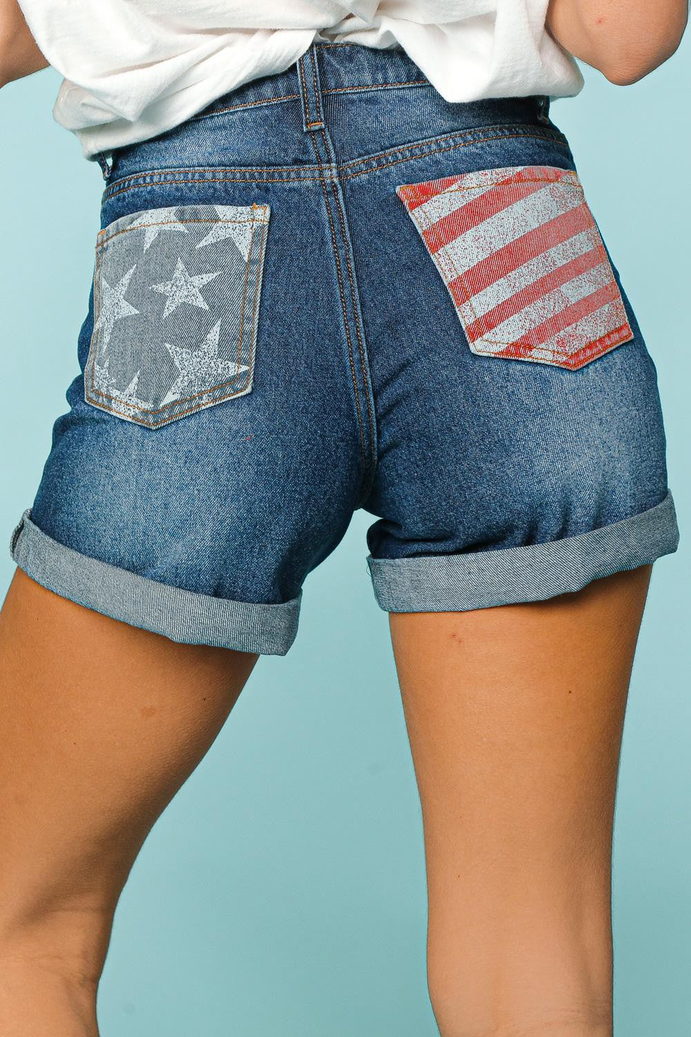 Stars and Stripes Denim Shorts