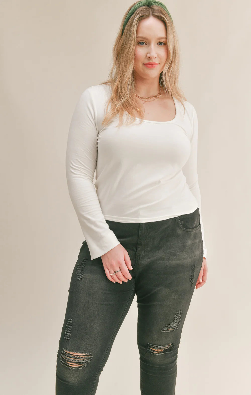 Top of Class Scoop-neck Basic Top