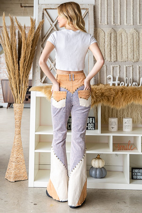 Walk the Walk Corduroy Color-block Pants