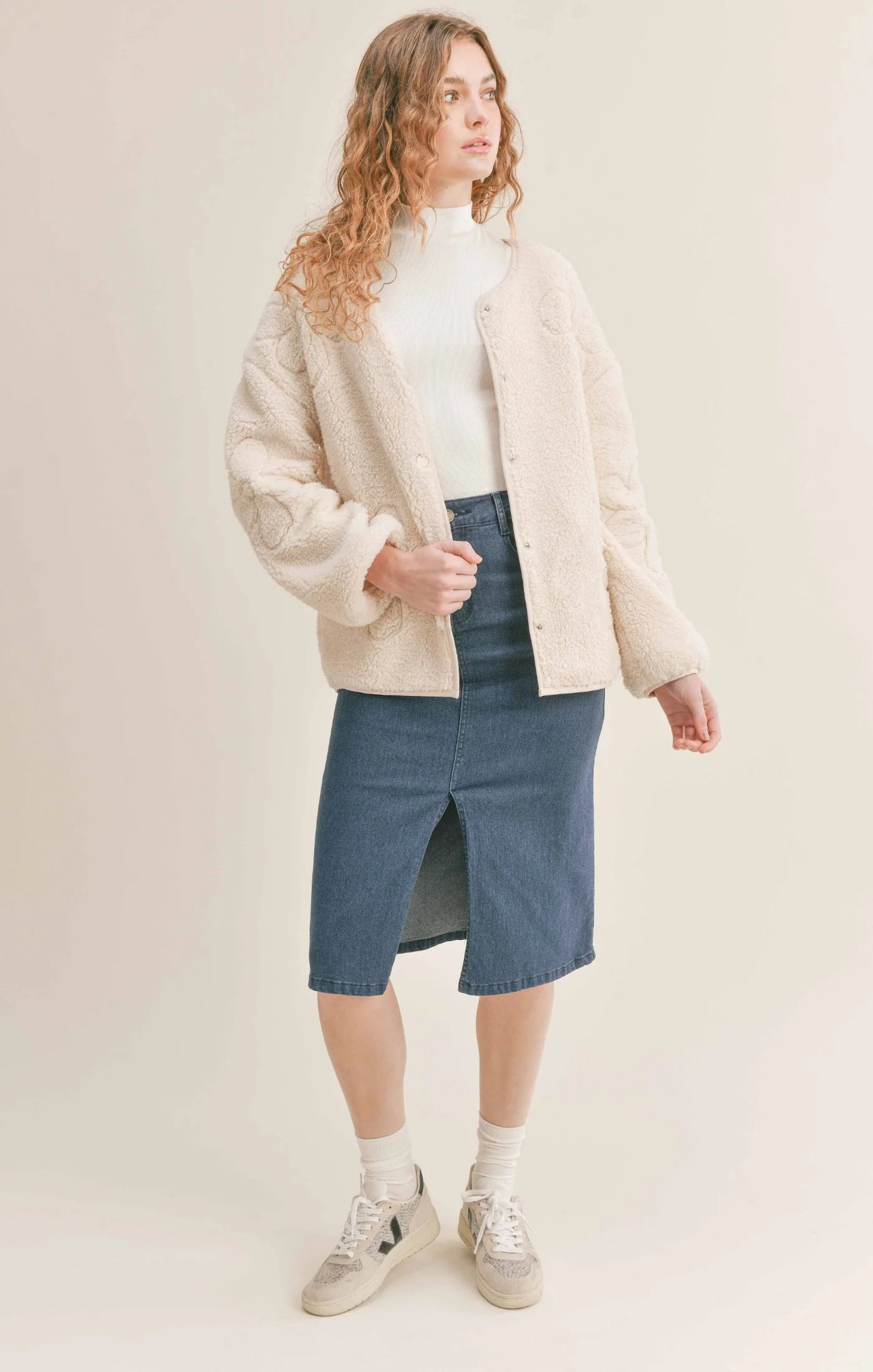 Anna Flower Teddy Jacket