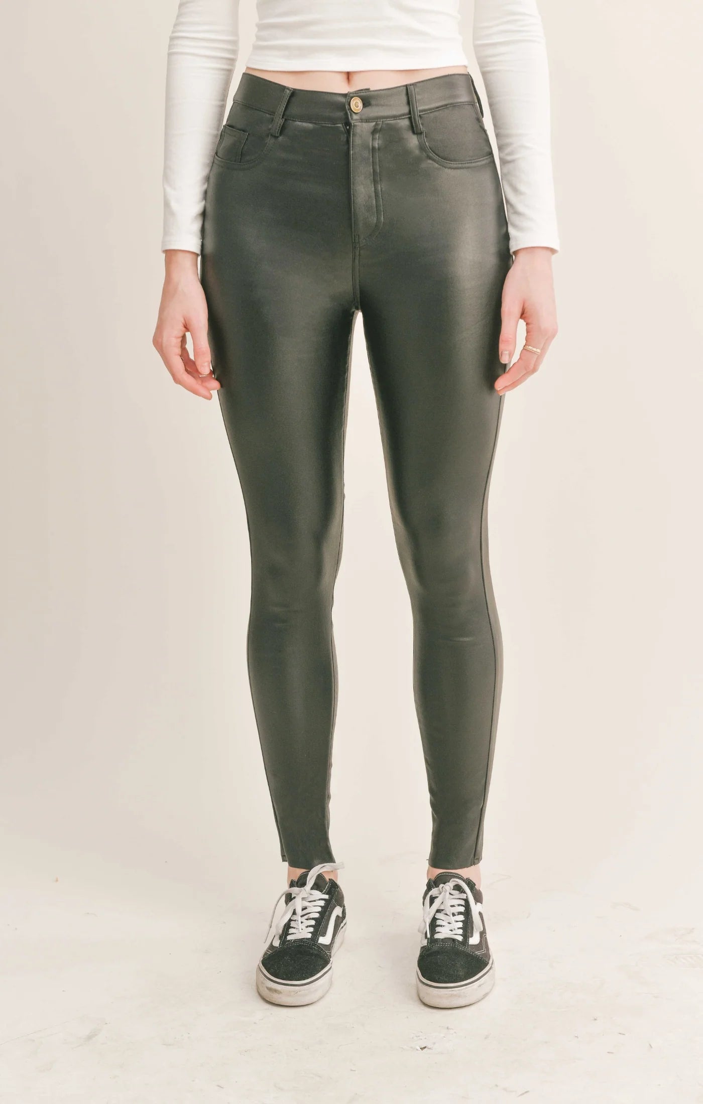 Atta Girl Skinny Faux Leather Pants