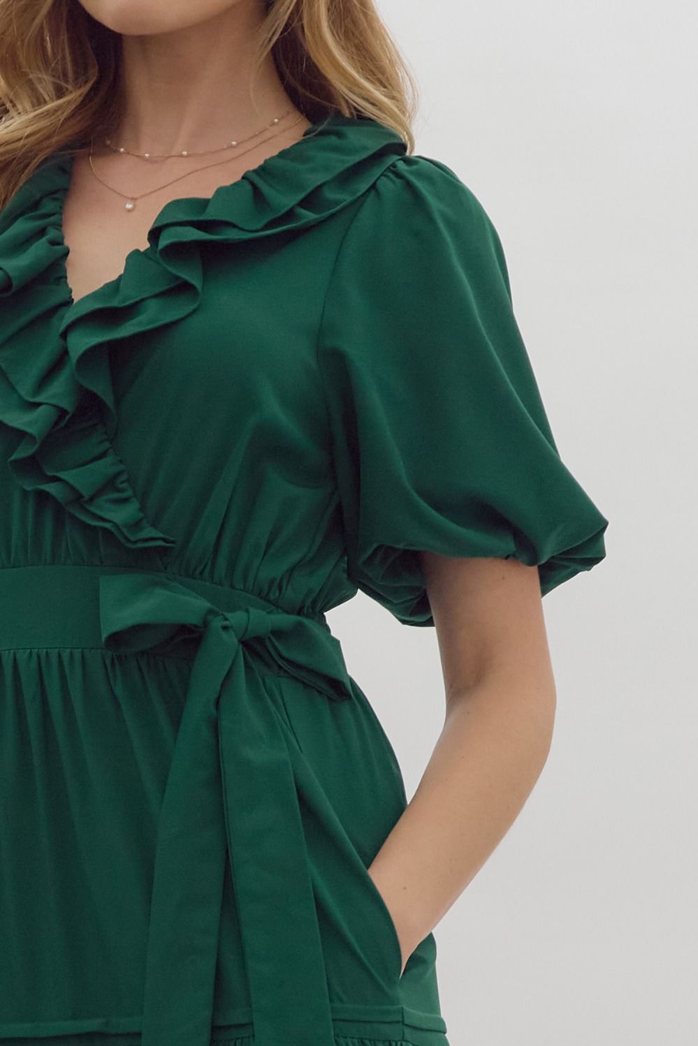 Aven Ruffle Midi Dress