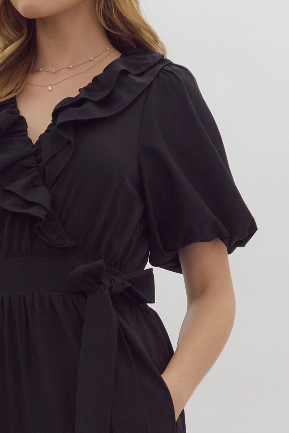 Aven Ruffle Midi Dress