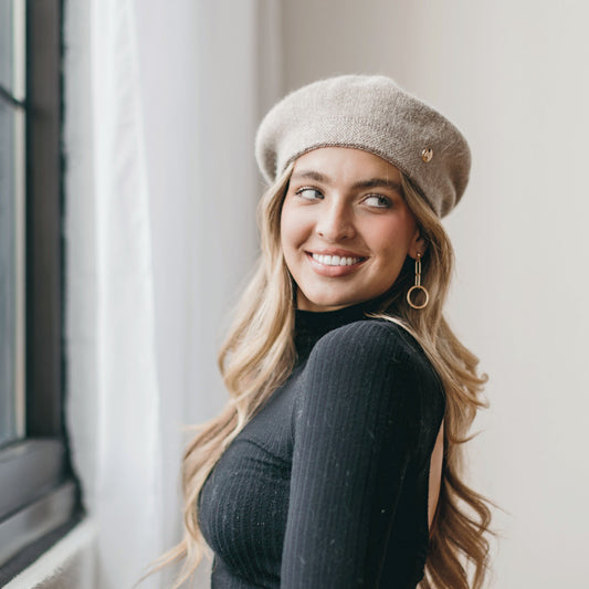 Meet Me In Paris Cashmere Lined Beret