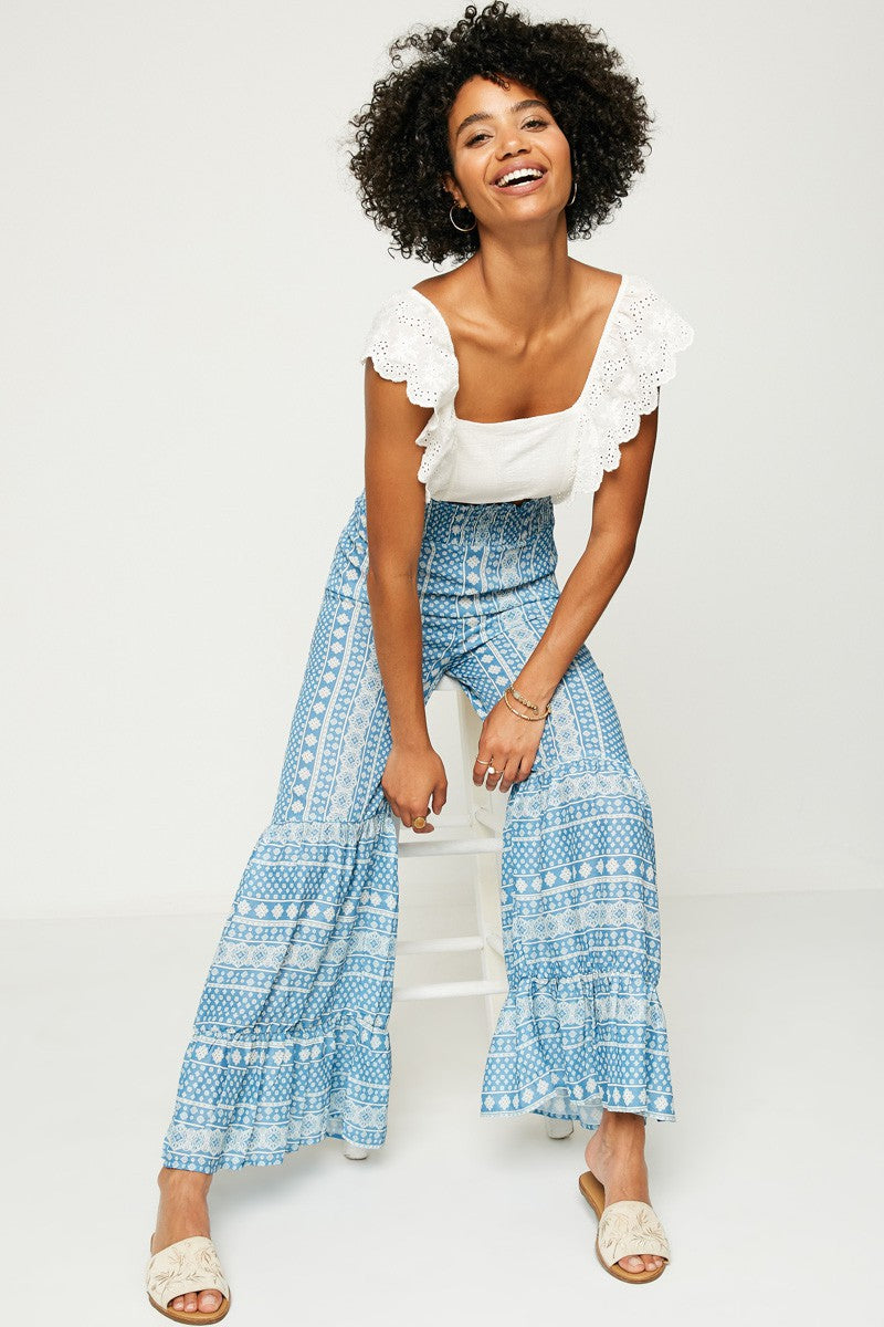 Trendy Traveler Boho Smocked Pants